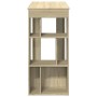 Mesa alta bar con estantes madera roble Sonoma 102x50x103,5 cm de , Mesas de cocina y de comedor - Ref: Foro24-854357, Precio...