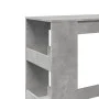 Tall bar table with gray wood and concrete shelves 90x40x103.5 cm by , Kitchen and dining tables - Ref: Foro24-854376, Price:...