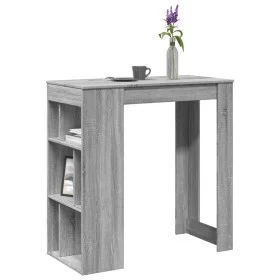 Mesa alta bar con estantes gris Sonoma 102x50x103,5 cm de , Mesas de cocina y de comedor - Ref: Foro24-854360, Precio: 75,65 ...