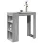 Mesa alta bar con estantes gris Sonoma 102x50x103,5 cm de , Mesas de cocina y de comedor - Ref: Foro24-854360, Precio: 75,65 ...