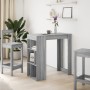 Mesa alta bar con estantes gris Sonoma 102x50x103,5 cm de , Mesas de cocina y de comedor - Ref: Foro24-854360, Precio: 76,64 ...