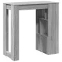 Mesa alta bar con estantes gris Sonoma 102x50x103,5 cm de , Mesas de cocina y de comedor - Ref: Foro24-854360, Precio: 75,65 ...