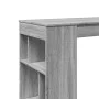 Mesa alta bar con estantes gris Sonoma 102x50x103,5 cm de , Mesas de cocina y de comedor - Ref: Foro24-854360, Precio: 75,65 ...