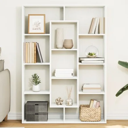 Estantería librería madera de ingeniería blanca 102x29x143 cm de , Librerías y estanterías - Ref: Foro24-3310298, Precio: 100...