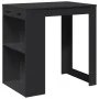 Tall black engineered wood bar table 102x70x103.5 cm by , Kitchen and dining tables - Ref: Foro24-3309322, Price: 130,45 €, D...