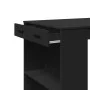 Tall black engineered wood bar table 102x70x103.5 cm by , Kitchen and dining tables - Ref: Foro24-3309322, Price: 130,45 €, D...