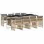 Set comedor de jardín 9 pzas con cojines ratán sintético beige de , Conjuntos de jardín - Ref: Foro24-3210924, Precio: 552,04...