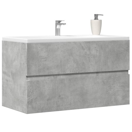 Armario para lavabo contrachapada gris hormigón 90x38,5x45 cm de , Muebles de baño - Ref: Foro24-856248, Precio: 54,45 €, Des...