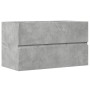 Armario para lavabo contrachapada gris hormigón 90x38,5x45 cm de , Muebles de baño - Ref: Foro24-856248, Precio: 54,45 €, Des...