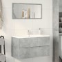 Armario para lavabo contrachapada gris hormigón 90x38,5x45 cm de , Muebles de baño - Ref: Foro24-856248, Precio: 54,45 €, Des...