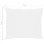 Toldo de vela rectangular tela Oxford blanco 6x7 m de vidaXL, Sombrillas - Ref: Foro24-135277, Precio: 109,20 €, Descuento: %