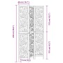 Biombo separador de 3 paneles madera maciza Paulownia negro de , Divisores de ambientes - Ref: Foro24-358752, Precio: 102,78 ...