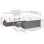 Set de sofás de jardín 11 pzas y cojines ratán sintético negro en Conjuntos de jardín | Comprar online en Foru.es