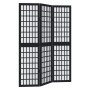 Biombo separador de 3 paneles madera maciza Paulownia negro de , Divisores de ambientes - Ref: Foro24-358765, Precio: 92,59 €...