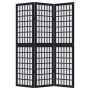 Biombo separador de 3 paneles madera maciza Paulownia negro de , Divisores de ambientes - Ref: Foro24-358765, Precio: 92,59 €...