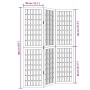 Biombo separador de 3 paneles madera maciza Paulownia negro de , Divisores de ambientes - Ref: Foro24-358765, Precio: 92,59 €...