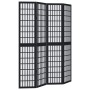Biombo separador de 4 paneles madera maciza Paulownia negro de , Divisores de ambientes - Ref: Foro24-358771, Precio: 122,02 ...