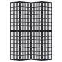 Biombo separador de 4 paneles madera maciza Paulownia negro de , Divisores de ambientes - Ref: Foro24-358771, Precio: 122,02 ...