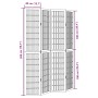 Biombo separador de 4 paneles madera maciza Paulownia negro de , Divisores de ambientes - Ref: Foro24-358771, Precio: 122,02 ...