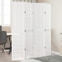 Biombo separador de 4 paneles madera maciza Paulownia blanco de , Divisores de ambientes - Ref: Foro24-358786, Precio: 115,00...