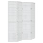 Biombo separador de 4 paneles madera maciza Paulownia blanco de , Divisores de ambientes - Ref: Foro24-358786, Precio: 115,00...