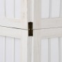 Biombo separador de 4 paneles madera maciza Paulownia blanco de , Divisores de ambientes - Ref: Foro24-358786, Precio: 115,00...
