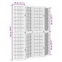 Biombo separador de 4 paneles madera maciza Paulownia blanco de , Divisores de ambientes - Ref: Foro24-358786, Precio: 115,00...