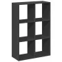 Librería divisora madera de ingeniería negra 69,5x29x103,5 cm de , Librerías y estanterías - Ref: Foro24-858013, Precio: 62,5...
