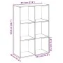 Librería divisora madera de ingeniería negra 69,5x29x103,5 cm de , Librerías y estanterías - Ref: Foro24-858013, Precio: 62,5...