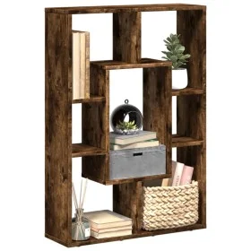 Estantería madera de ingeniería roble ahumado 63x20x90 cm de , Librerías y estanterías - Ref: Foro24-858142, Precio: 48,57 €,...