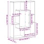 Estantería madera de ingeniería roble ahumado 63x20x90 cm de , Librerías y estanterías - Ref: Foro24-858142, Precio: 49,39 €,...