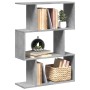 Librería divisora 3 niveles madera gris hormigón 70x24x97 cm de , Librerías y estanterías - Ref: Foro24-858114, Precio: 42,17...