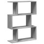 Librería divisora 3 niveles madera gris Sonoma 70x24x97 cm de , Librerías y estanterías - Ref: Foro24-858116, Precio: 42,93 €...