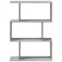 Librería divisora 3 niveles madera gris Sonoma 70x24x97 cm de , Librerías y estanterías - Ref: Foro24-858116, Precio: 42,30 €...
