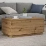 Mesa de centro con luces LED roble artisan 90x50x40 cm de , Mesas de centro - Ref: Foro24-857723, Precio: 89,07 €, Descuento: %