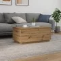 Mesa de centro con luces LED roble artisan 90x50x40 cm de , Mesas de centro - Ref: Foro24-857723, Precio: 89,07 €, Descuento: %