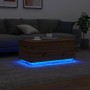 Mesa de centro con luces LED roble artisan 90x50x40 cm de , Mesas de centro - Ref: Foro24-857723, Precio: 90,70 €, Descuento: %