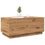 Mesa de centro con luces LED roble artisan 90x50x40 cm de , Mesas de centro - Ref: Foro24-857723, Precio: 90,70 €, Descuento: %
