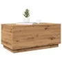 Mesa de centro con luces LED roble artisan 90x50x40 cm de , Mesas de centro - Ref: Foro24-857723, Precio: 89,07 €, Descuento: %