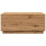 Mesa de centro con luces LED roble artisan 90x50x40 cm de , Mesas de centro - Ref: Foro24-857723, Precio: 90,70 €, Descuento: %