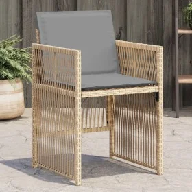 Sillones jardín con cojines 4 uds ratán sintético beige mezcla de , Sillas de jardín - Ref: Foro24-364972, Precio: 198,39 €, ...