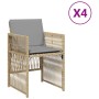 Sillones jardín con cojines 4 uds ratán sintético beige mezcla de , Sillas de jardín - Ref: Foro24-364972, Precio: 173,71 €, ...