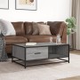 Mesa de centro madera ingeniería metal gris Sonoma 90x57x35 cm de , Mesas de centro - Ref: Foro24-848757, Precio: 69,90 €, De...