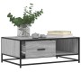 Mesa de centro madera ingeniería metal gris Sonoma 90x57x35 cm de , Mesas de centro - Ref: Foro24-848757, Precio: 69,90 €, De...