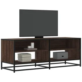 Mueble TV metal y madera ingeniería marrón roble 120,5x40x46 cm de , Muebles TV - Ref: Foro24-848893, Precio: 66,90 €, Descue...