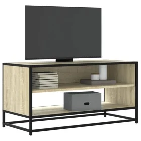 Mueble TV metal y madera ingeniería roble Sonoma 91x40x46 cm de , Muebles TV - Ref: Foro24-848885, Precio: 57,26 €, Descuento: %