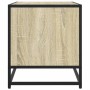 Mueble TV metal y madera ingeniería roble Sonoma 91x40x46 cm de , Muebles TV - Ref: Foro24-848885, Precio: 57,96 €, Descuento: %