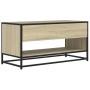 Mueble TV metal y madera ingeniería roble Sonoma 91x40x46 cm de , Muebles TV - Ref: Foro24-848885, Precio: 57,96 €, Descuento: %