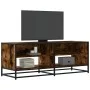 Mueble TV metal y madera ingeniería roble humo 120,5x40x46 cm de , Muebles TV - Ref: Foro24-848891, Precio: 79,03 €, Descuent...