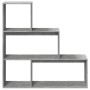 Librería divisora 3 niveles madera gris hormigón 123x29x123 cm de , Librerías y estanterías - Ref: Foro24-857988, Precio: 61,...